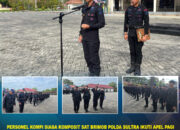 Personel Kompi Siaga Komposit Sat Brimob Polda Sultra Laksanakan Apel Pagi Dipimpin Danyon A Pelopor