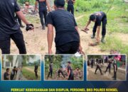 Perkuat Kebersamaan dan Disiplin, Personel BKO Polres Konsel Laksanakan Kurvei