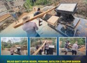 Wujud Bakti untuk Negeri, Personel Batalyon C Pelopor Bangun Jembatan di Kelurahan Sabilambo