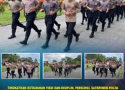 Lari Siang Personel Satbrimob Polda Sultra, Wujud Komitmen Jaga Fisik dan Kesiapsiagaan