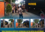 Roda Pengabdian Berputar: Satbrimobda Sultra Antar Pelajar dengan Bus Gratis