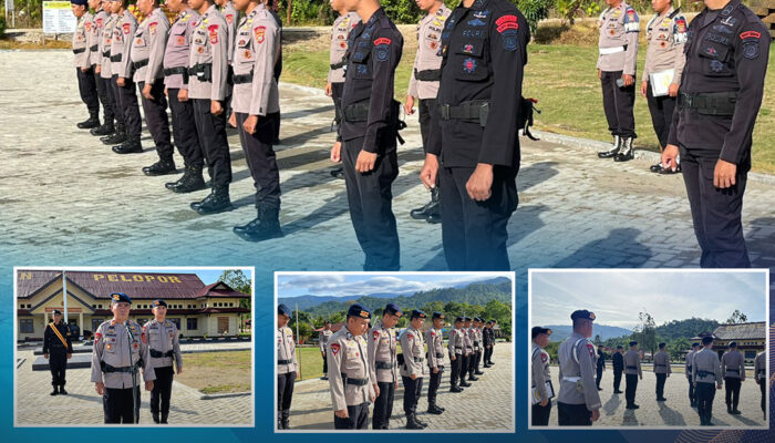 Apel Pagi Batalyon C Pelopor Satbrimob Polda Sultra Perkuat Kesiapsiagaan Jaga Kamtibmas Kondusif di Bulan Ramadhan