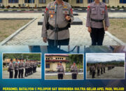 Personel Batalyon C Pelopor Sat Brimobda Sultra Gelar Apel Pagi, Wujud Kesiapsiagaan Hadapi Dinamika Kamtibmas