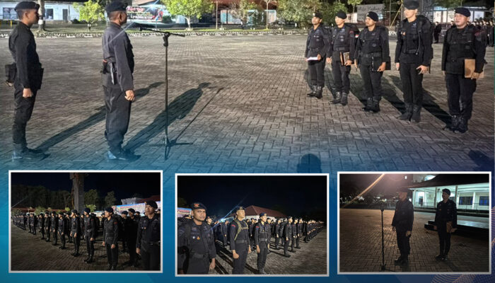Apel Malam Kompi Siaga dan Baja Taja Satbrimob Polda Sultra, Perkuat Kesiapsiagaan Jaga Kamtibmas di Bulan Suci Ramadhan