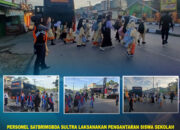 personel satbrimobda sultra melaksanakan pengantaran siswa sekolah menggunakan bus brimob gratis