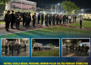 Patroli Skala Besar, Personel Brimob Polda Sultra Perkuat Stabilitas Kamtibmas di Wilkum Polresta Kendari