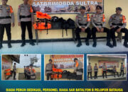 Siaga Penuh Dedikasi, Personel Siaga SAR Batalyon B Pelopor Batauga Satbrimob Polda Sultra Standby di Pos Siaga