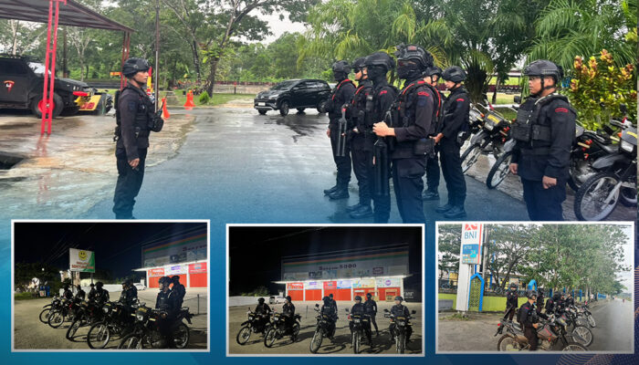 Patroli Subuh Ramadhan, Personel Batalyon A Pelopor Satbrimob Polda Sultra Perkuat Harkamtibmas di Wilayah Hukum Polresta Kendari