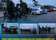 Patroli Subuh Ramadhan, Personel Batalyon C Pelopor Satbrimob Polda Sultra Jaga Kamtibmas di Kawasan By Pass Lasusua