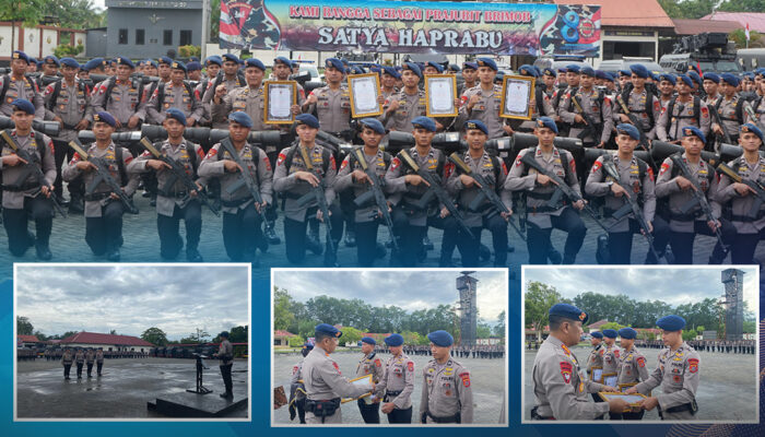 Dansat Brimob Polda Sultra Berikan Penghargaan kepada Personel Berprestasi, Wujud Apresiasi atas Dedikasi dan Loyalitas