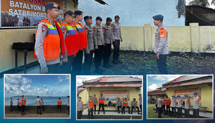 Personel Batalyon B Pelopor Satbrimob Polda Sultra Siaga Penuh di Posko SAR, Tingkatkan Kesiapsiagaan Hadapi Potensi Bencana