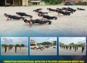 Tingkatkan Kesiapsiagaan, Batalyon B Pelopor Laksanakan Binsik Pagi Back Up Polres Buton