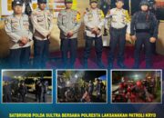 Satbrimob Polda Sultra Bersama Polresta Laksanakan Patroli KRYD
