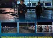 Perkuat Pengamanan Jelang Idul Fitri, Personel Sat Brimob Polda Sultra Gelar Apel Malam Antisipasi Gangguan Kamtibmas