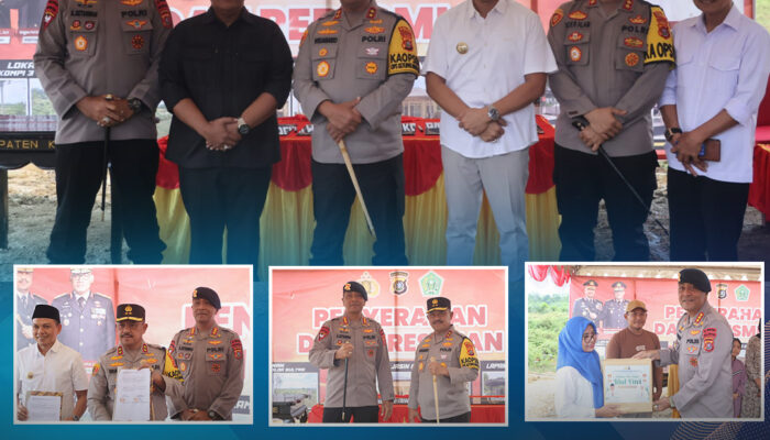 Dansat Brimob Polda Sultra Dampingi Kapolda Safari Ramadan di Konawe, Terima Hibah Tanah Brimob dan Resmikan Sejumlah Fasilitas