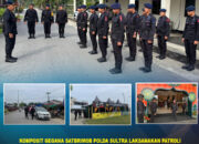 Komposit Gegana Satbrimob Polda Sultra Laksanakan Patroli Pengamanan dalam Rangka Operasi Ketupat Anoa 2026