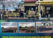 Personel Brimob Polda Sultra BKO Polres Baubau Ikuti Apel Gabungan Pengamanan Malam Takbiran