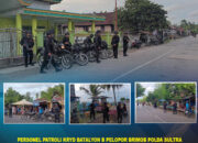 Personel Patroli KRYD Batalyon B Pelopor Brimob Polda Sultra Intensifkan Patroli Menjelang Buka Puasa di Wilayah Batauga