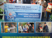 Satbrimobda Sultra Salurkan Zakat Fitrah melalui Masjid At-Taqwa di Desa Lalowiu
