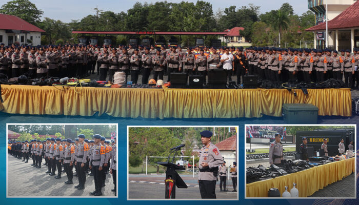 Dansat Brimob Polda Sultra Pimpin Apel Gelar Pasukan dan Perlengkapan SAR, Pastikan Kesiapsiagaan Personel Hadapi Potensi Bencana