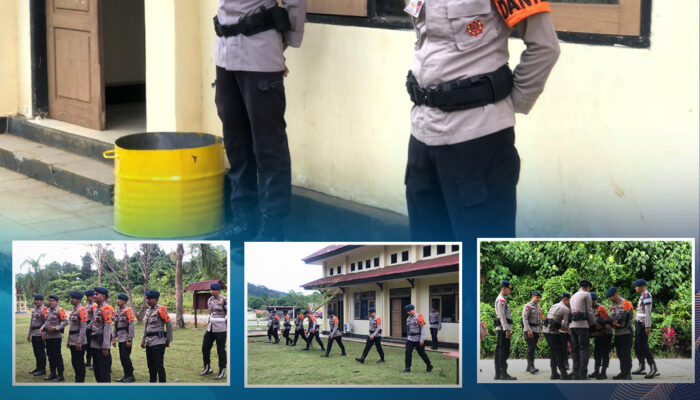 Personel Batalyon C Pelopor Satbrimob Polda Sultra Laksanakan Apel Siaga SAR dan Latihan Pencarian Korban dengan Formasi Berbanjar