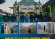 Jelang Idul Fitri 1447 H, Komposit Gegana Brimob Polda Sultra Laksanakan Sterilisasi Masjid di Kota Kendari