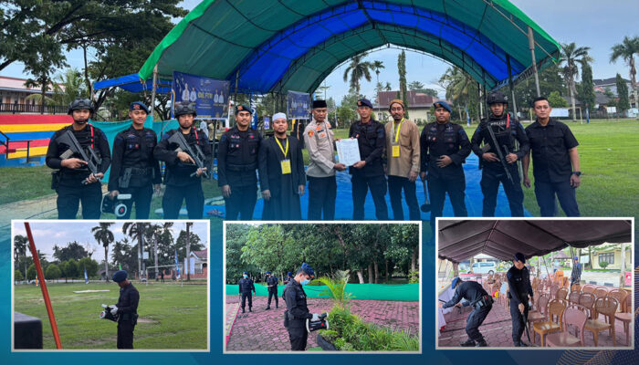 Sterilisasi Masjid Jelang Idul Fitri, Personel Komposit Gegana Brimob Polda Sultra Pastikan Keamanan Umat di Kota Kendari