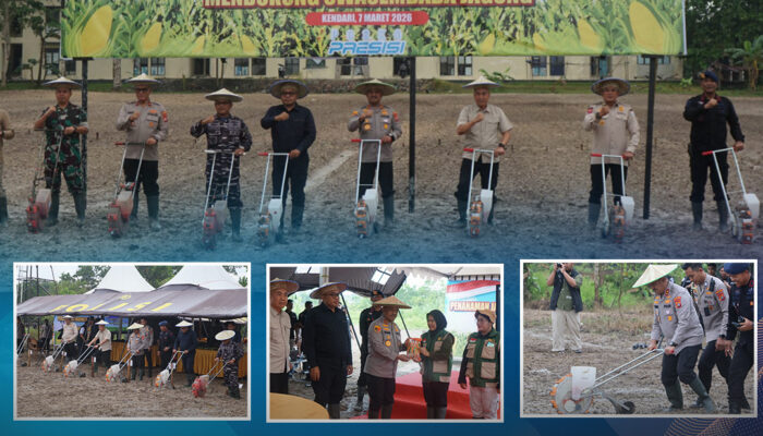 Kapolda Sultra Bersama Forkopimda Laksanakan Penanaman Jagung Serentak Kuartal I 2026 di Mako Satbrimob, Dukung Program Swasembada Pangan