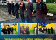 Personel Batalyon C Pelopor Satbrimob Polda Sultra Laksanakan Tarawih Kamtibmas di Masjid Pesantren Baitul Maqdis Kolaka Utara