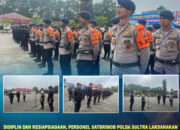 Disiplin dan Kesiapsiagaan, Personel Satbrimob Polda Sultra Laksanakan Apel Pagi