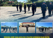 Personel Kompi Siaga Batalyon B Pelopor Satbrimob Polda Sultra Laksanakan Apel Pagi untuk Tingkatkan Disiplin dan Kesiapsiagaan