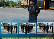 Tingkatkan Disiplin dan Kesiapsiagaan, Personel Kompi Siaga Batalyon B Pelopor Satbrimob Polda Sultra Laksanakan Apel Pagi