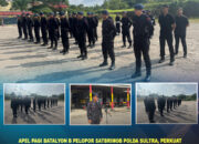 Apel Pagi Batalyon B Pelopor Satbrimob Polda Sultra, Perkuat Kesiapsiagaan Antisipasi Gangguan Kamtibmas di Kepulauan Buton