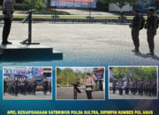Apel Kesiapsiagaan Satbrimob Polda Sultra, Dipimpin Kombes Pol Agus Setiawan Tekankan Profesionalisme dan Respons Cepat