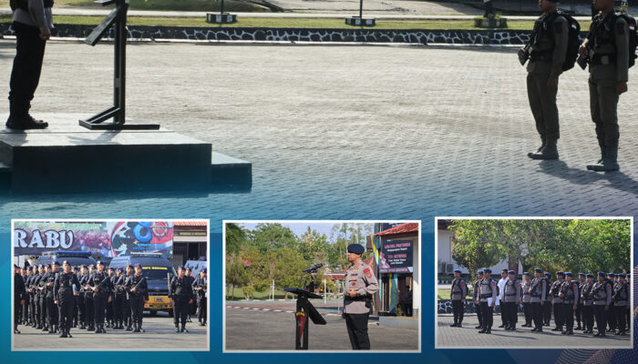 Apel Kesiapsiagaan Satbrimob Polda Sultra, Dipimpin Kombes Pol Agus Setiawan Tekankan Profesionalisme dan Respons Cepat