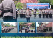 Dansat Brimob Polda Sultra Pimpin Apel Kesiapsiagaan Brimob Nusantara, Tegaskan Komitmen Siaga dan Profesionalisme Personel