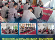 Penguatan Mental dan Spiritual, Personel Kompi II Batalyon C Pelopor Satbrimob Polda Sultra Laksanakan Binrohtal Rutin