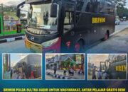 Brimob Polda Sultra Hadir untuk Masyarakat, Antar Pelajar Gratis Demi Dukung Akses Pendidikan