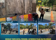 Dedikasi Tanpa Batas, Personel Satbrimob Polda Sultra Benahi Pembangunan Jembatan di Kecamatan Sabilambo, Kolaka