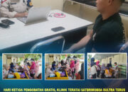 Hari Ketiga Pengobatan Gratis, Klinik Teratai Satbrimobda Sultra Terus Berikan Pelayanan Optimal kepada Masyarakat