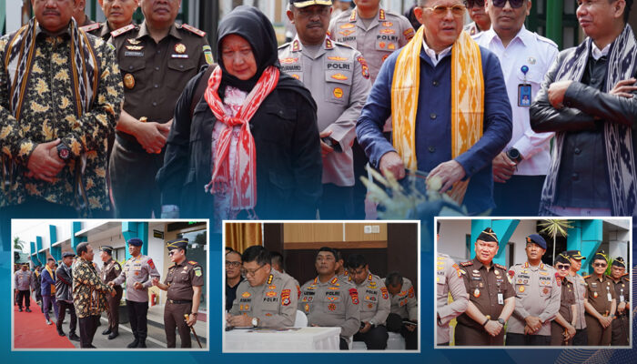 Dansat Brimob Polda Sultra Dampingi Kapolda dalam Kunjungan Kerja Komisi III DPR RI di Kejati Sultra