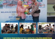 Hari Kedua Pasar Murah HUT ke-13 Batalyon A Pelopor Brimob Polda Sultra Disambut Antusias Masyarakat