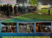 Ciptakan Situasi Aman dan Kondusif, Personel Satbrimob Polda Sultra Gelar Patroli Skala Besar di Wilkum Polresta Kendari