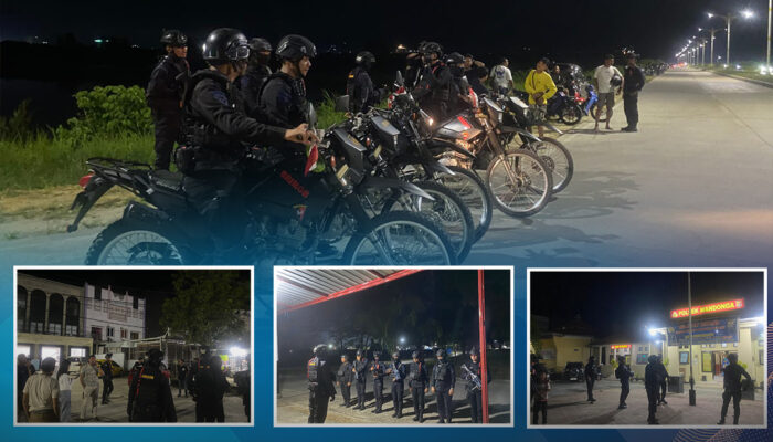 Personel Satbrimob Polda Sultra Laksanakan Patroli Skala Besar, Perkuat Stabilitas Kamtibmas di Wilkum Polresta Kendari
