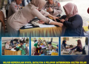 Pelayanan kesehatan Berobat Gratis dlm rangka HUT Ke -13 Batalyon A Polopor Satbrimobda Sultra