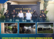 Ciptakan Situasi Kamtibmas Kondusif, Personel Satbrimob Polda Sultra Laksanakan Patroli Skala Besar di Wilkum Polresta Kendari