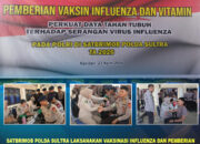 Satbrimob Polda Sultra Laksanakan Vaksinasi Influenza dan Pemberian Vitamin untuk Tingkatkan Imunitas Personel