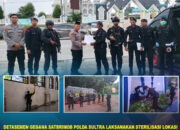 Detasemen Gegana Satbrimob Polda Sultra Laksanakan Sterilisasi Lokasi Salat Idul Adha di Kota Kendari