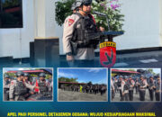 Apel Pagi Personel Detasemen Gegana: Wujud Kesiapsiagaan Maksimal Pengamanan UCLG ASPAC dan HUT Kota Kendari