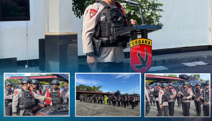Apel Pagi Personel Detasemen Gegana: Wujud Kesiapsiagaan Maksimal Pengamanan UCLG ASPAC dan HUT Kota Kendari